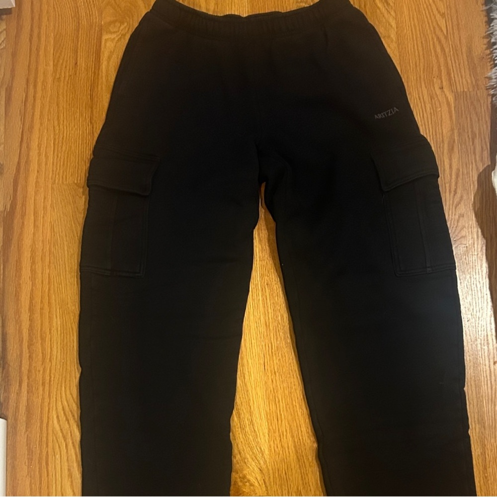 Aritzia Black Sweatfleece Pants